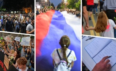 Završen protest „Srbija protiv nasilja“: Rijeke ljudi na ulicama i poruke predsjedniku FOTO