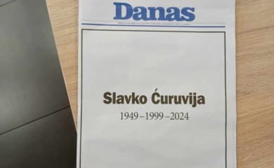 „Slavko Ćuruvija 1949 – 1999 – 2024“: Naslovna strana lista Danas kao protest zbog presude