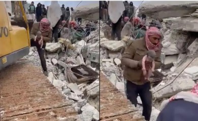 Srceparajući snimak: Majka pod ruševinama rodila dijete i umrla (VIDEO)