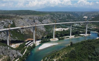 Spojen most Počitelj, jedan od najviših u regionu i najveći na Koridoru 5C