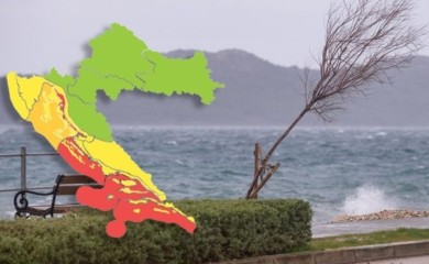 U Hrvatskoj crveni meteoalarm, očekuju se udari bure do 200 kilometara na sat