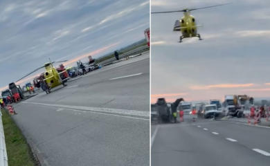 Teška nesreća na auto-putu u Hrvatskoj: Jedna osoba poginula, na terenu i helikopter (VIDEO)