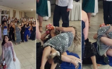 Stvari su se izmakle kontroli na svadbi: Očajne djevojke se potukle nakon bacanja bidermajera VIDEO