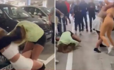 Brutalan obračun! Tuča djevojaka u parking garaži, klinci snimaju i navijaju VIDEO