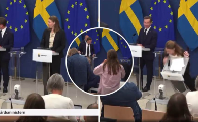 Ministarka zdravlja Švedske se srušila na pres konferenciji (VIDEO)