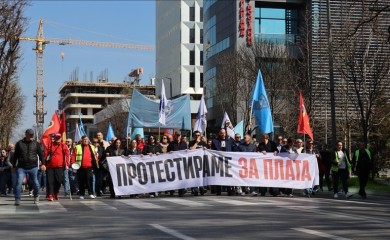 Protesti u Skoplju, sindikati traže minimalac od 600 evra (VIDEO)