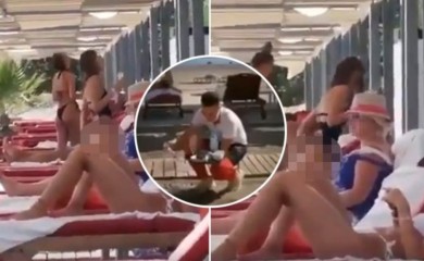 Konobaru od šoka ispao poslužavnik: Ljubavna akcija na plaži u Crnoj Gori VIDEO