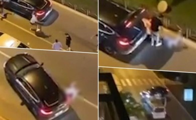 Uznemirujući snimak iz Budve: Vozilom pregazio mladića nakon tučnjave VIDEO