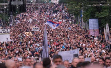 Protest "Srbija protiv nasilja": Blokiran auto-put kod Mostarske petlje