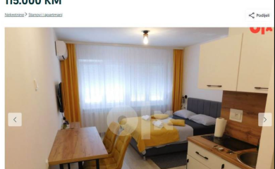 Oglas izazvao kritike: Za stan od 19 kvadrata u Banjaluci traži se 115.000 maraka