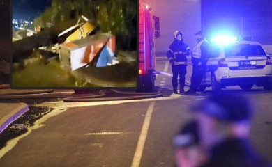 Drama u Novom Sadu: Stabla pala na trafiku i taksi, vatrogasci spasli ženu i dvoje djece