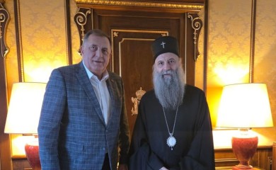 Dodik sa patrijarhom Porfirijem