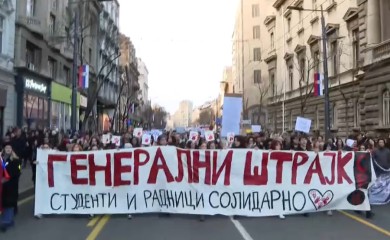 "SVE MORA STATI" U Srbiji počeo generalni štrajk