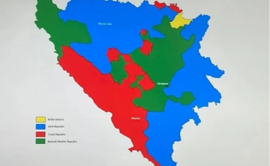 Na skupu u Zagrebu predstavljena karta BiH sa trećim entitetom, reagovali iz SDA
