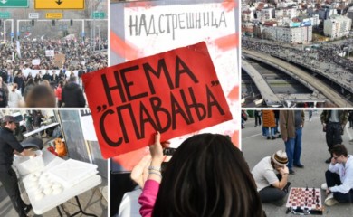 Studenti u 24-časovnoj blokadi Autokomande, uz njih traktori i bajkeri, protesti podrške širom srpske dijaspore
