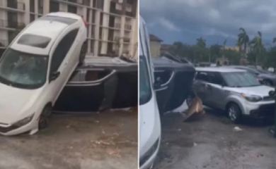 Tornado prevrtao automobile kao od šale: Snažna oluja na Floridi VIDEO