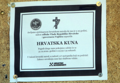 Osvanula smrtovnica za kunu