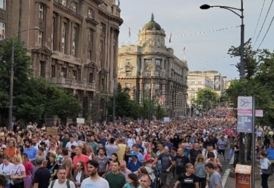 Završen deveti protest “Srbija protiv nasilja”