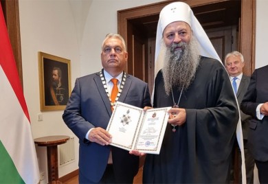 Orban odlikovan ordenom Svetog Save prvog stepena