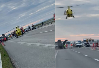 Teška nesreća na auto-putu u Hrvatskoj: Jedna osoba poginula, na terenu i helikopter (VIDEO)