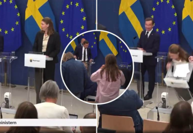 Ministarka zdravlja Švedske se srušila na pres konferenciji (VIDEO)