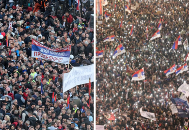 Arhiv javnih skupova: Vučićevom protestu prisustvovalo 55.000 osoba, studenti u martu okupili 325.000