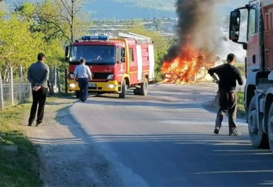 Na magistrali kod Zlatibora izgorio automobil