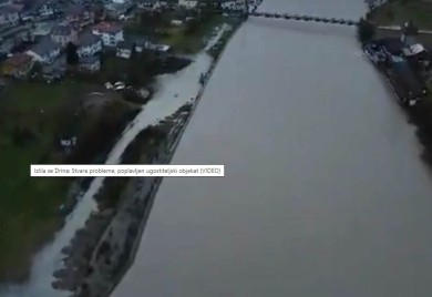 Izlila se Drina: Poplavljen ugostiteljski objekat (VIDEO)