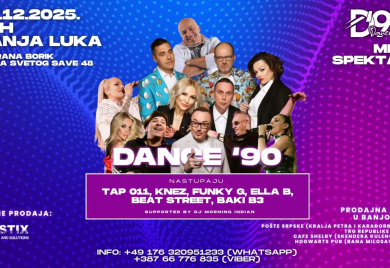 Mega dance spektakl DEVEDESETE stiže u Banjaluku