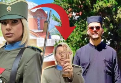 OBUKLA UNIFORMU ŽIVOJINA MIŠIĆA Sveštenik SPC osudio ponašanje Jovane Jeremić