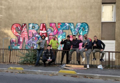 Španski umjetnici završili mural "Ruža Sarajeva"