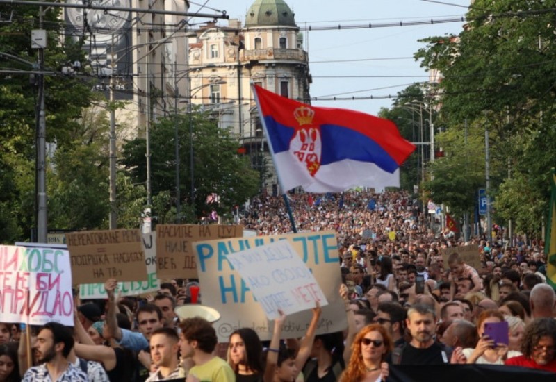 U toku deveti protest “Srbija protiv nasilja”