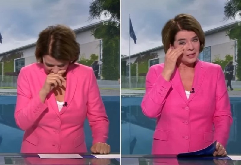Poznata voditeljka "umirala od smijeha" tokom dnevnika (VIDEO)