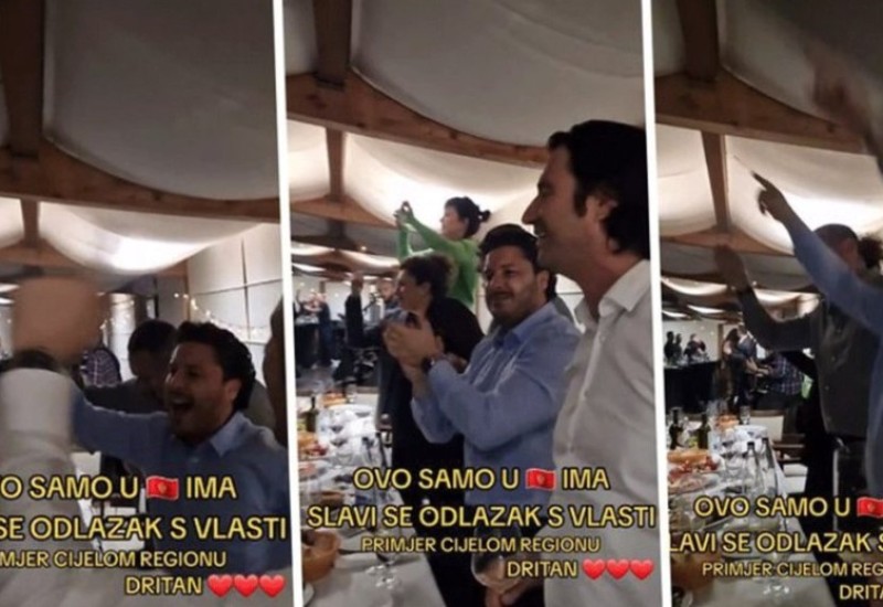 Dritanova oproštajna žurka: S pjesmom otišli s vlasti (VIDEO)