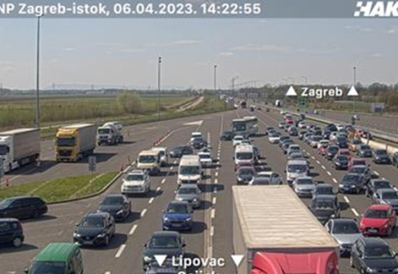 Osam kilometara duga kolona na auto-putu Bregana-Lipovac