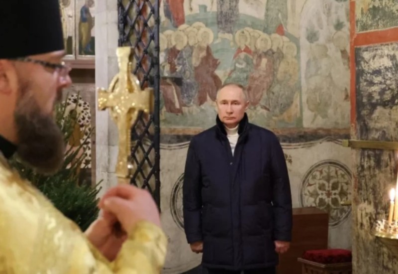 Putin u božićnoj čestitki istakao ulogu crkve u podršci borcima tokom rata u Ukrajini