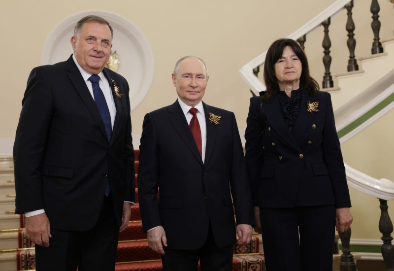 Karan, Stevandić i Dodik na prijemu kod Putina