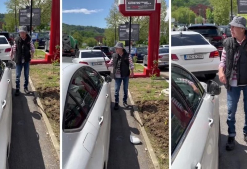 “Nije mogao proći”: Starac polupao nepropisno parkirane automobile VIDEO