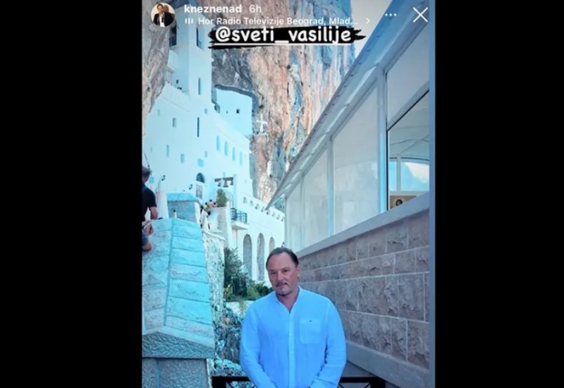 OTIŠAO U OSTROG Knez tagovao Svetog Vasilija na instagramu, tviteraši ga razapeli