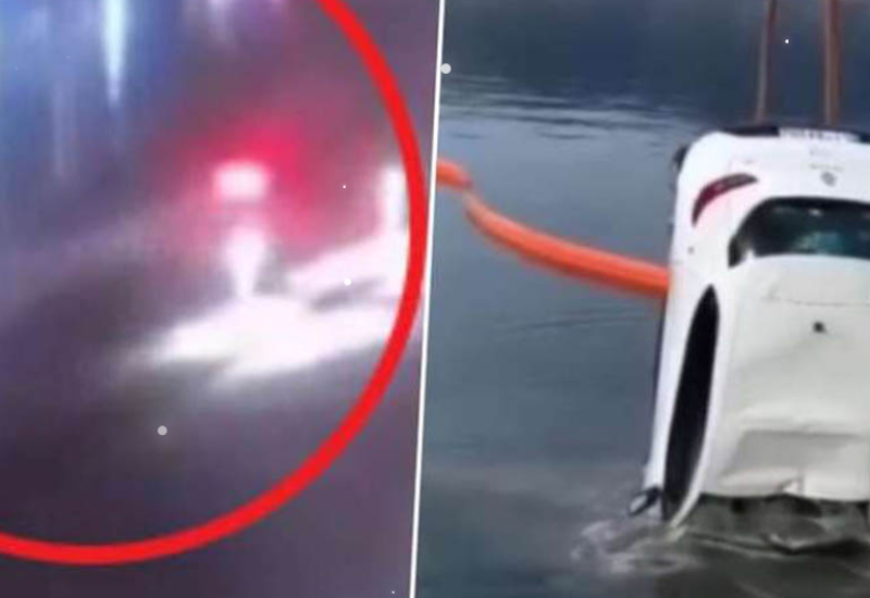 Automobil vozio prema vodi i direktno uletio u nju (VIDEO)