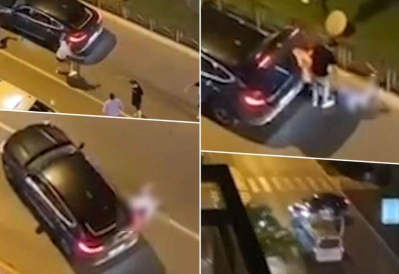 Uznemirujući snimak iz Budve: Vozilom pregazio mladića nakon tučnjave VIDEO