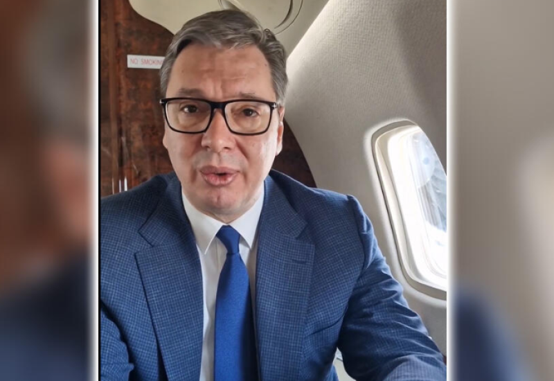 Vučić objavio video iz aviona: Imamo dobre vijesti (VIDEO)