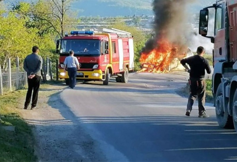 Na magistrali kod Zlatibora izgorio automobil