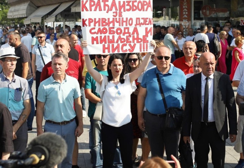Jelena Trivić na protestnoj šetnji “Mišljenje nije krivično djelo” (FOTO)