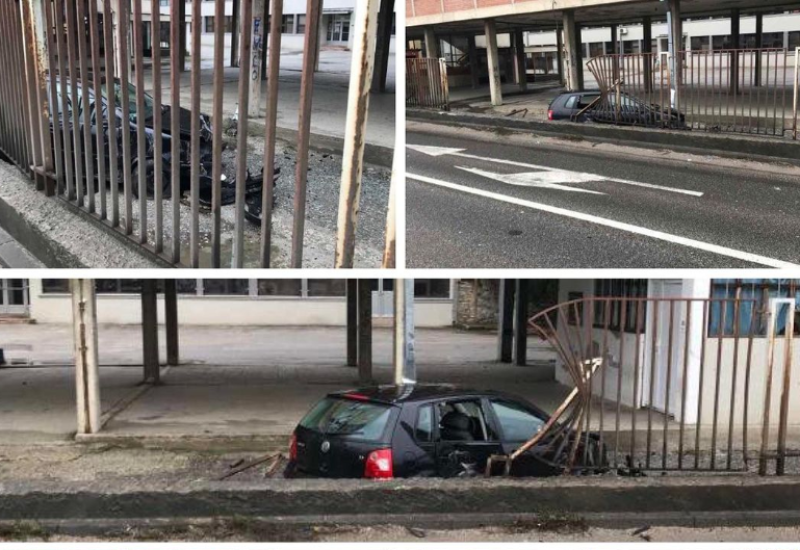 Automobilom probio ogradu i uletio u dvorište škole u Prijepolju