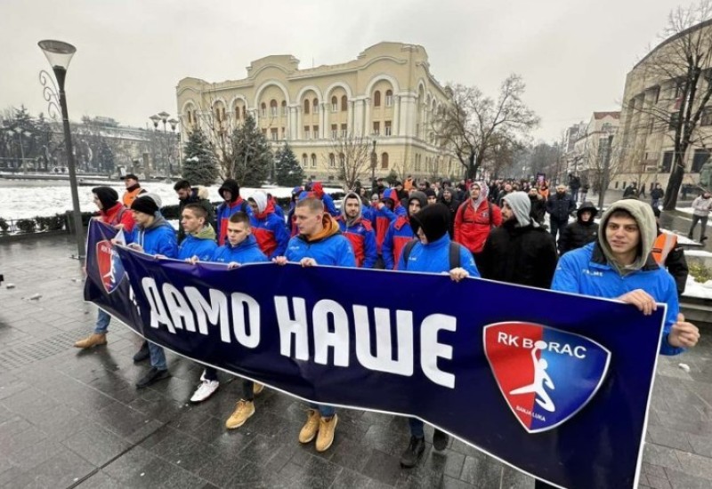 Protest u Banjaluci: RK Borac traži svoje poslovne prostore
