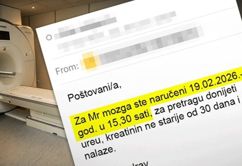 Dobila termin za snimanje mozga 2026. godine