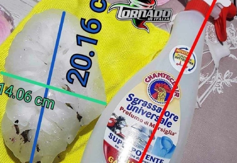 Evropski rekord: Pao grad od 19 centimetara (FOTO)