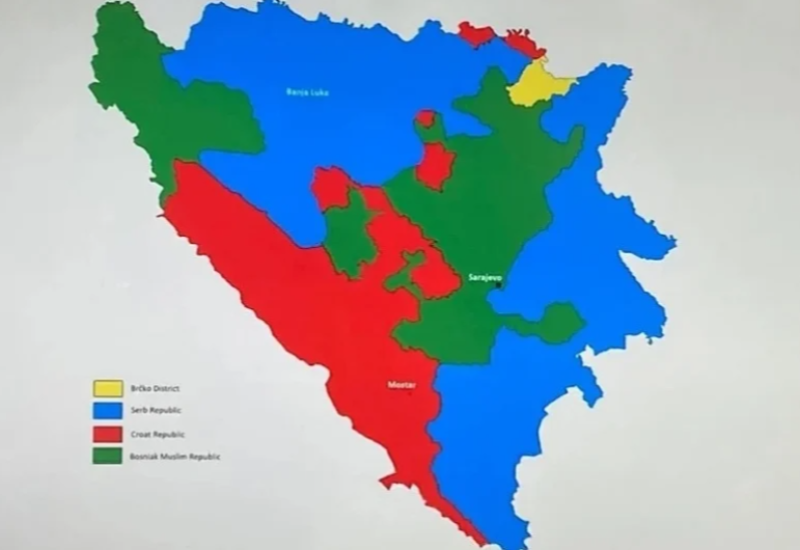 Na skupu u Zagrebu predstavljena karta BiH sa trećim entitetom, reagovali iz SDA