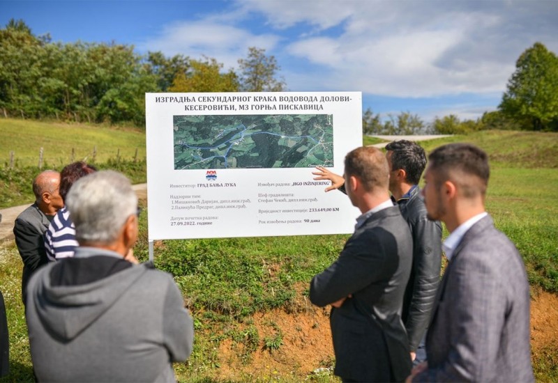 Počela izgradnja vodovodne mreže u banjalučkom naselju Gornja Piskavica